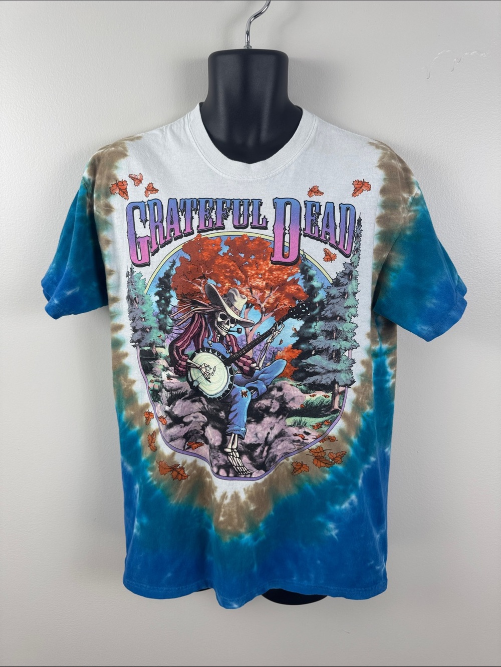 ✨3/$25✨ Grateful Dead Tie-Dye Graphic Tee — Blue, Brown, White - L